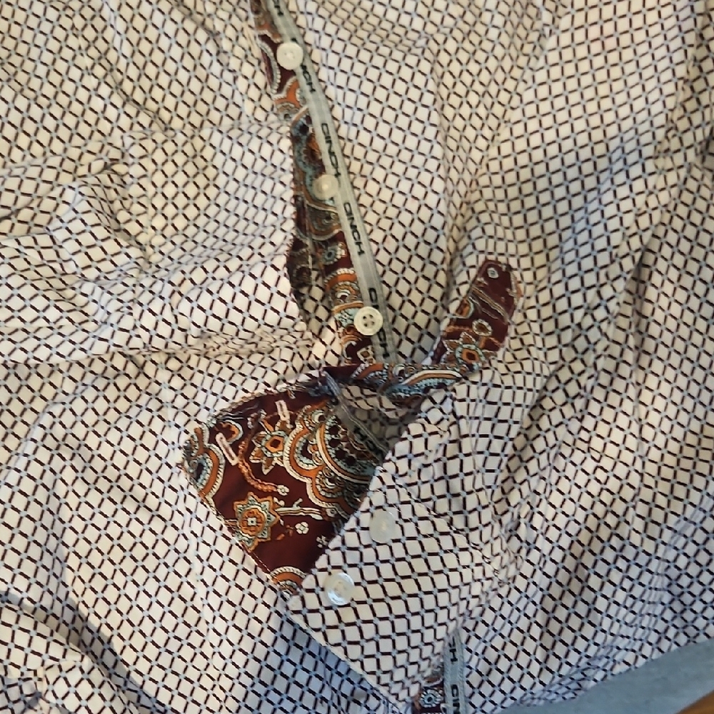 Women's Cinch Western Patterned Shirt with Paisley Cuffs - Picture 8 of 10